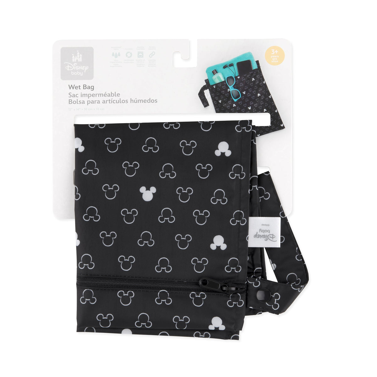 Mickey Mouse Reusable Wet Bag, Travel Bag, Waterproof Fabric Baby | Bumkins