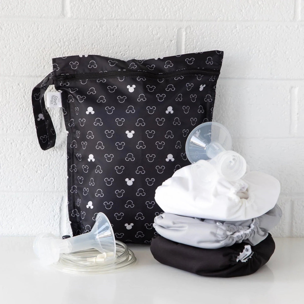 Mickey Mouse Reusable Wet Bag, Travel Bag, Waterproof Fabric Baby | Bumkins