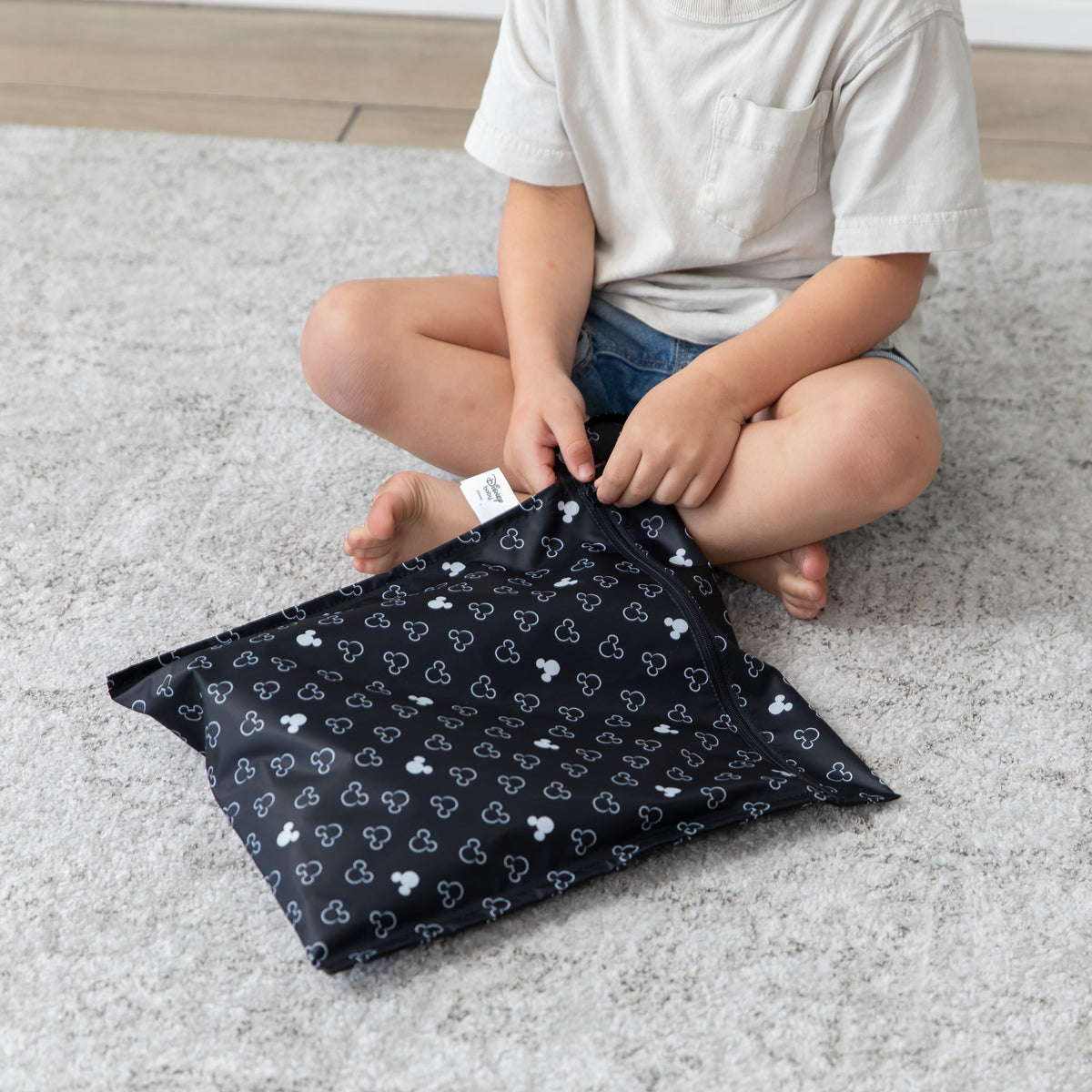 Mickey Mouse Reusable Wet Bag, Travel Bag, Waterproof Fabric Baby | Bumkins