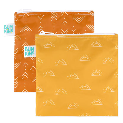 Reusable Chic Sun + Grounded Boho Print Sandwich Bag Set | Bumkins