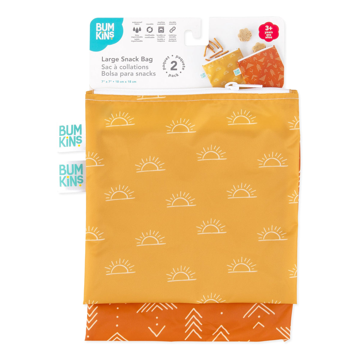 Reusable Chic Sun + Grounded Boho Print Sandwich Bag Set | Bumkins