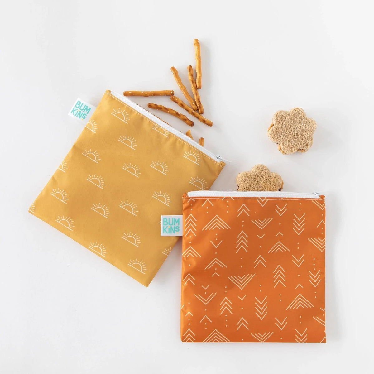 Reusable Chic Sun + Grounded Boho Print Sandwich Bag Set | Bumkins