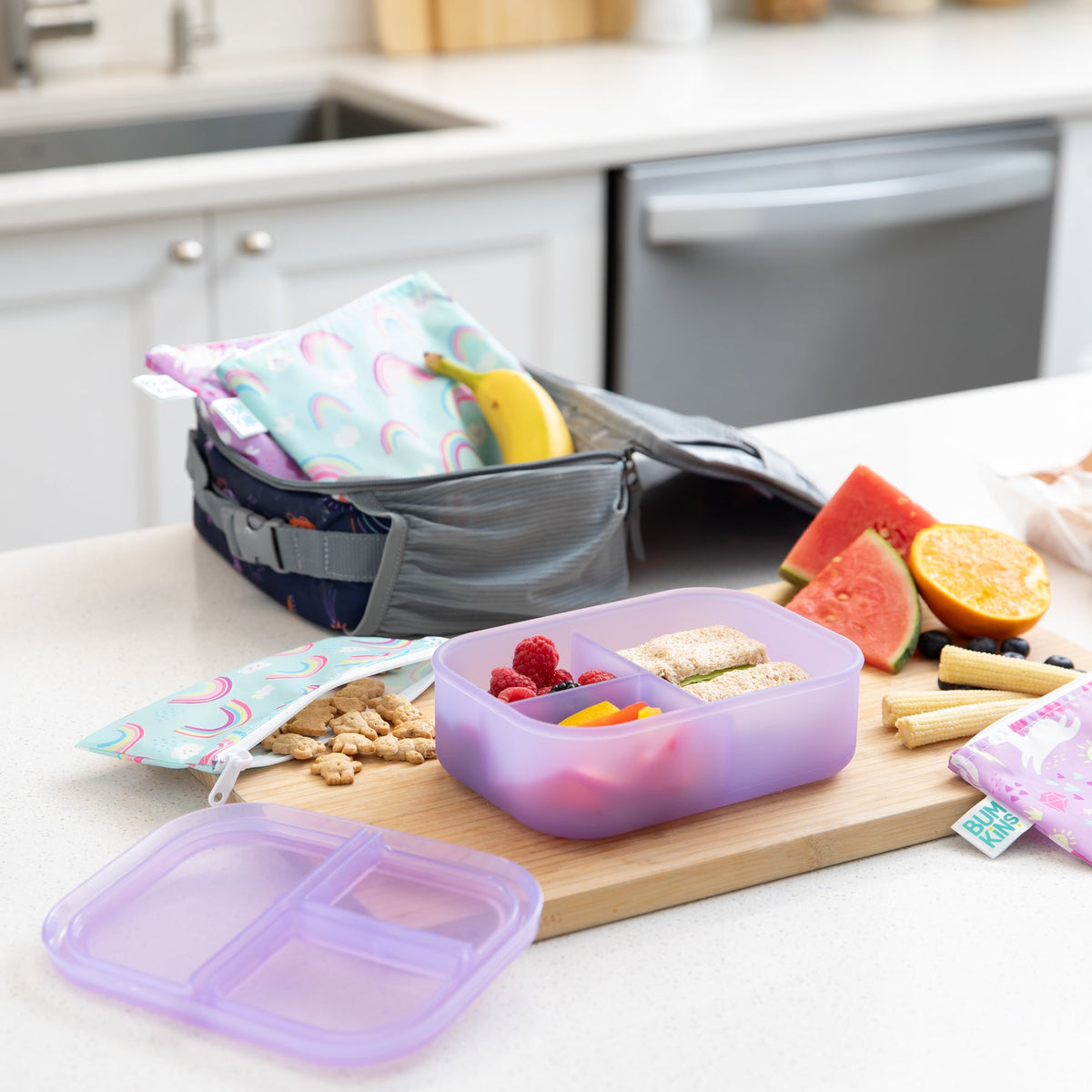 Lunchbox Legends 6-Piece Set: Unicorns Purple Jelly | Bumkins