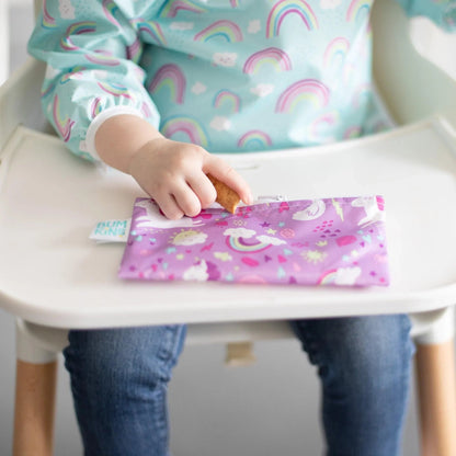 Reusable Snack Bags, Waterproof Fabric, BPA Free, 2-Pack – Unicorns & Rainbows Baby | Bumkins