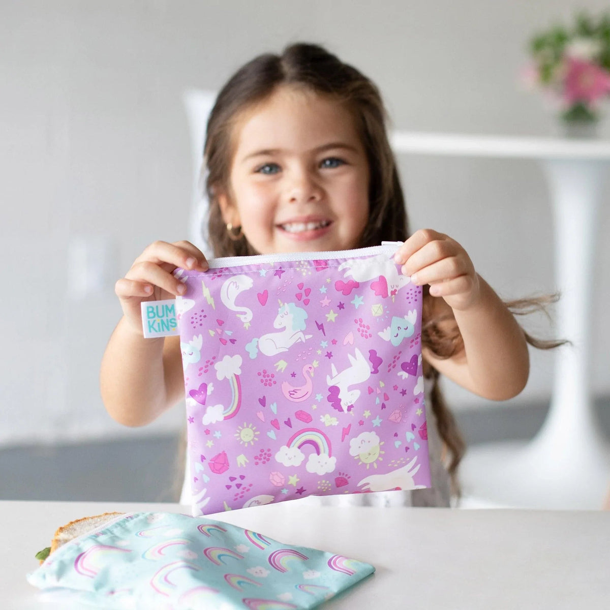 Reusable Sandwich Bags 2-pk, Waterproof Fabric, BPA Free, Eco-Friendly – Unicorns Baby | Bumkins